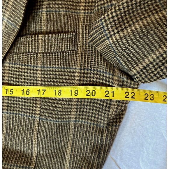 Regent Clothes Vintage Sport Coat Glen Plaid Windowpane Brown 42 43 44 Academia - Picture 7 of 15